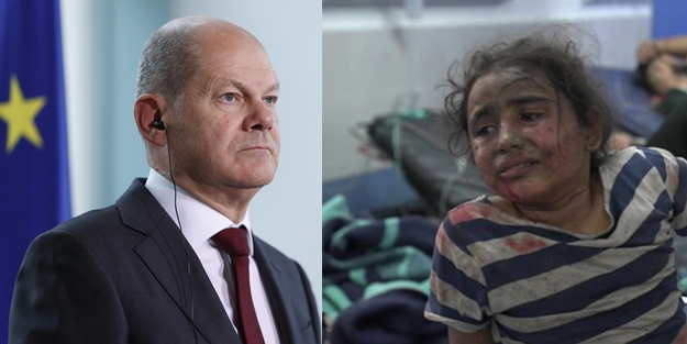 Karaktersiz Avrupa! Hastanede katliam yapan siyonistlere Scholz'dan skandal ötesi savunma!