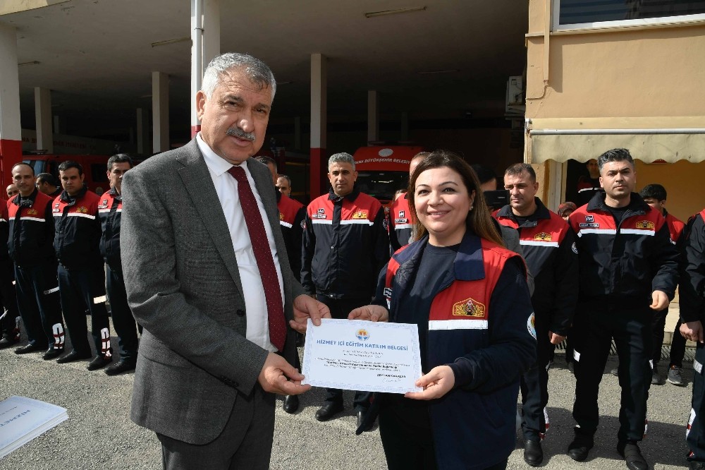 Karalar’dan, itfaiye personeline sertifika 