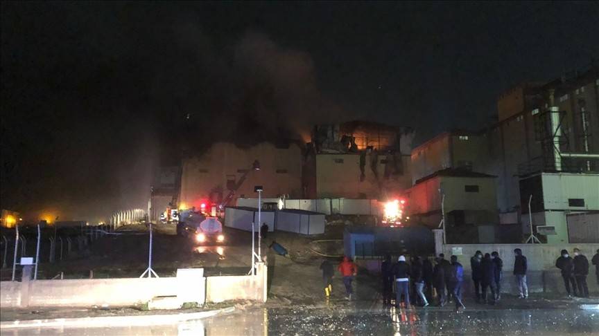 Karaman'da bisküvi fabrikasında yangın