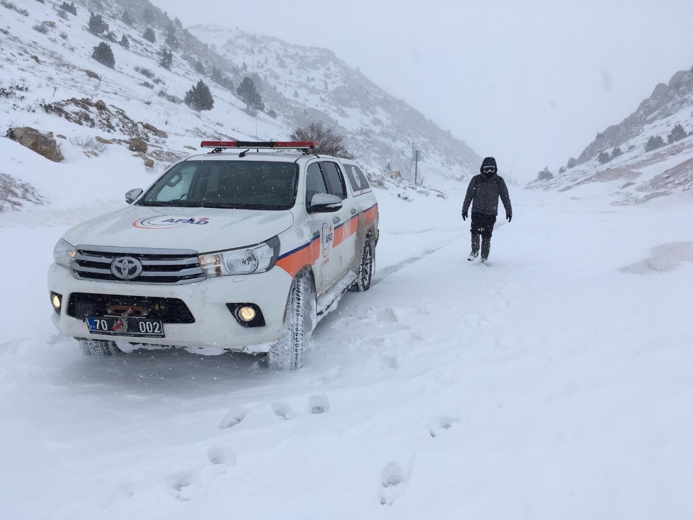 Karaman’da kayıp şahıs için arama kurtarma çalışması başlatıldı 