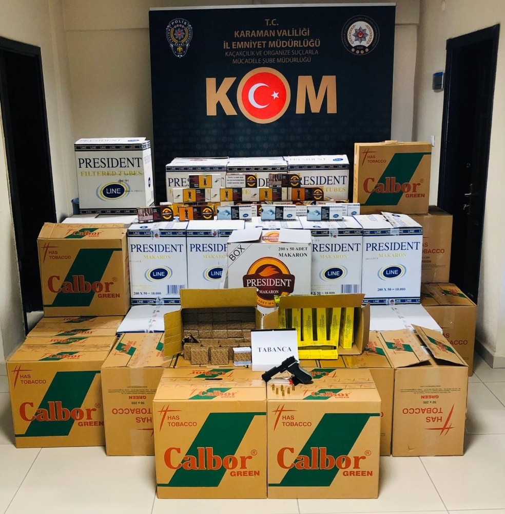 Karaman’da sigara kaçakçılığı operasyonu 