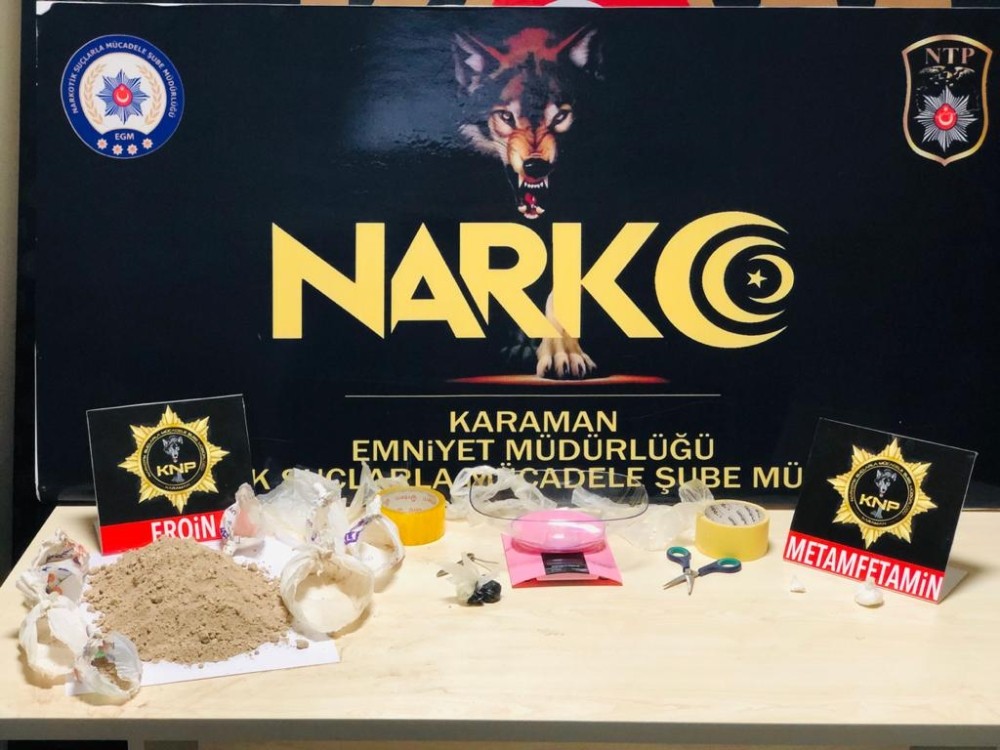 Karaman’da uyuşturucuyla yakalanan 3 kişi gözaltına alındı 