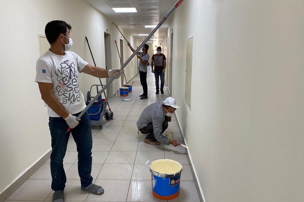 Karaman’da yurtlar karantina sonrası öğrenciler için hazırlanıyor 