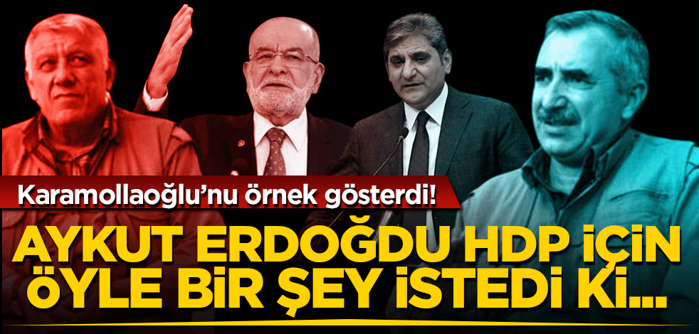 Karamollaoğlu’nu örnek gösterdi! Aykut Erdoğdu HDP için öyle bir şey istedi ki…