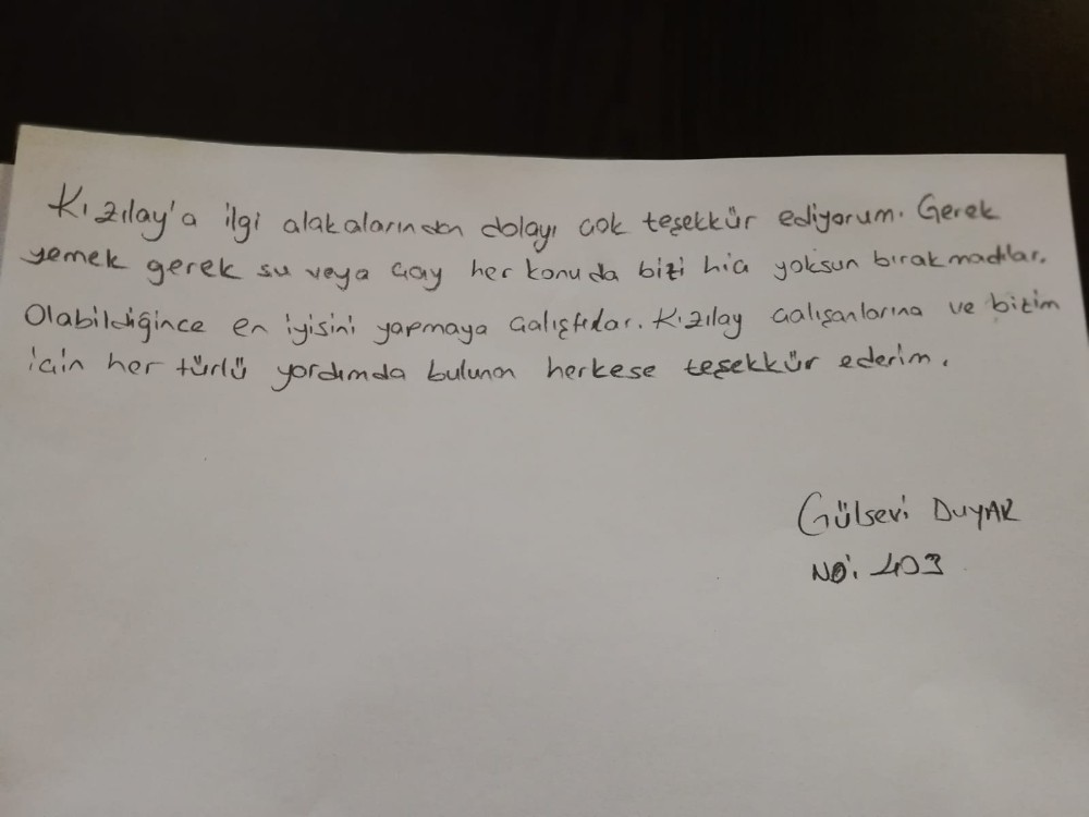 Karantina olan vatandaşlardan duygu yüklü mektuplar 