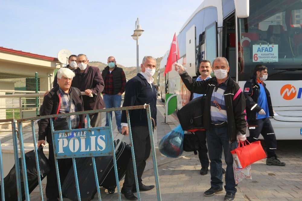 Karantina süresi dolan 309 kişi memleketlerine gönderildi 