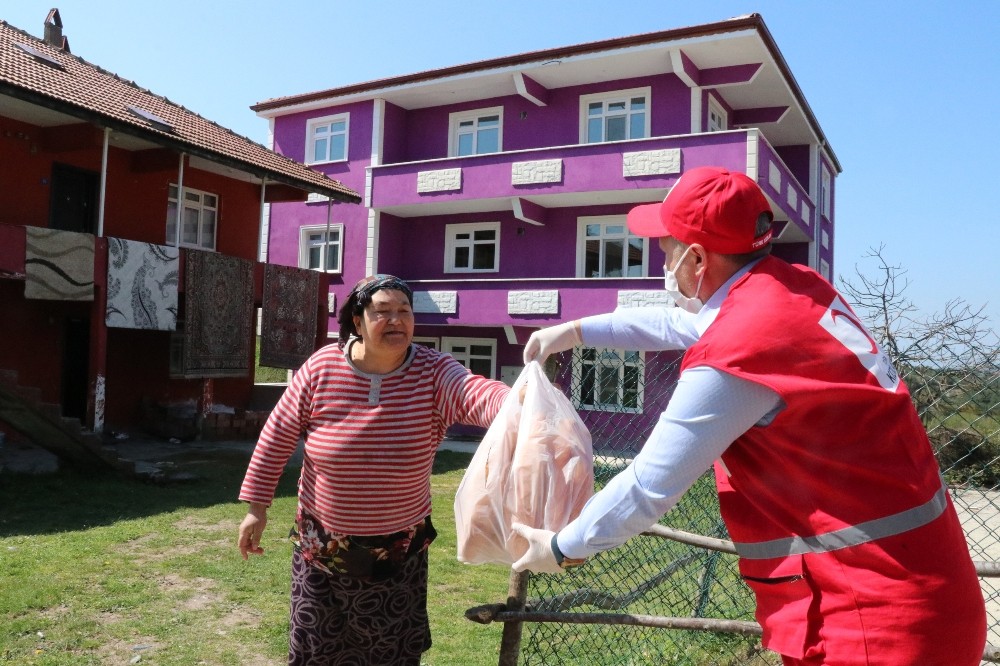 Karantinadaki ailelere Kızılay yardım elini uzattı 