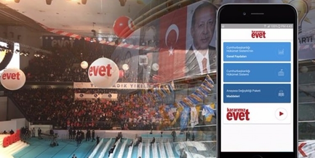 'Kararımız evet' uygulaması yayında!