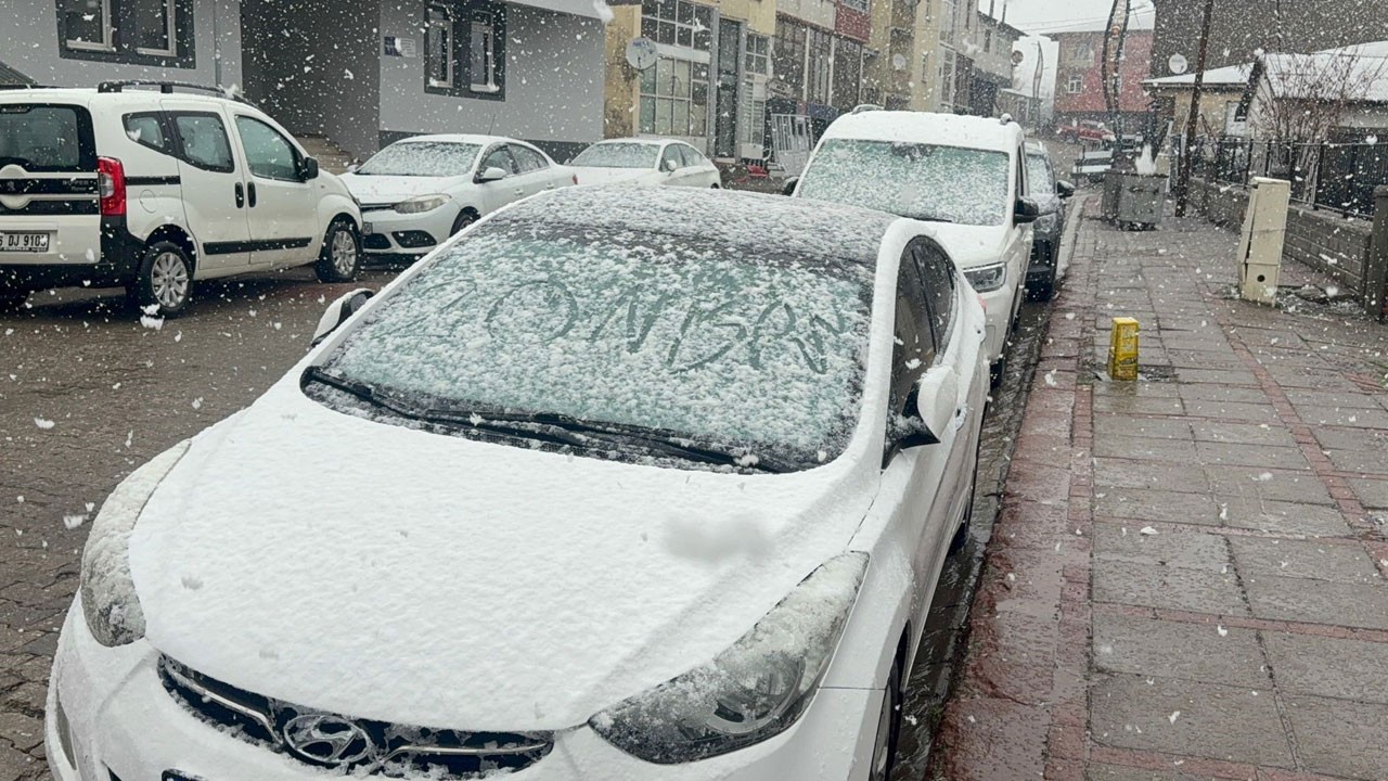 Karlıova'da nisan karı! Yeniden beyazlara büründü