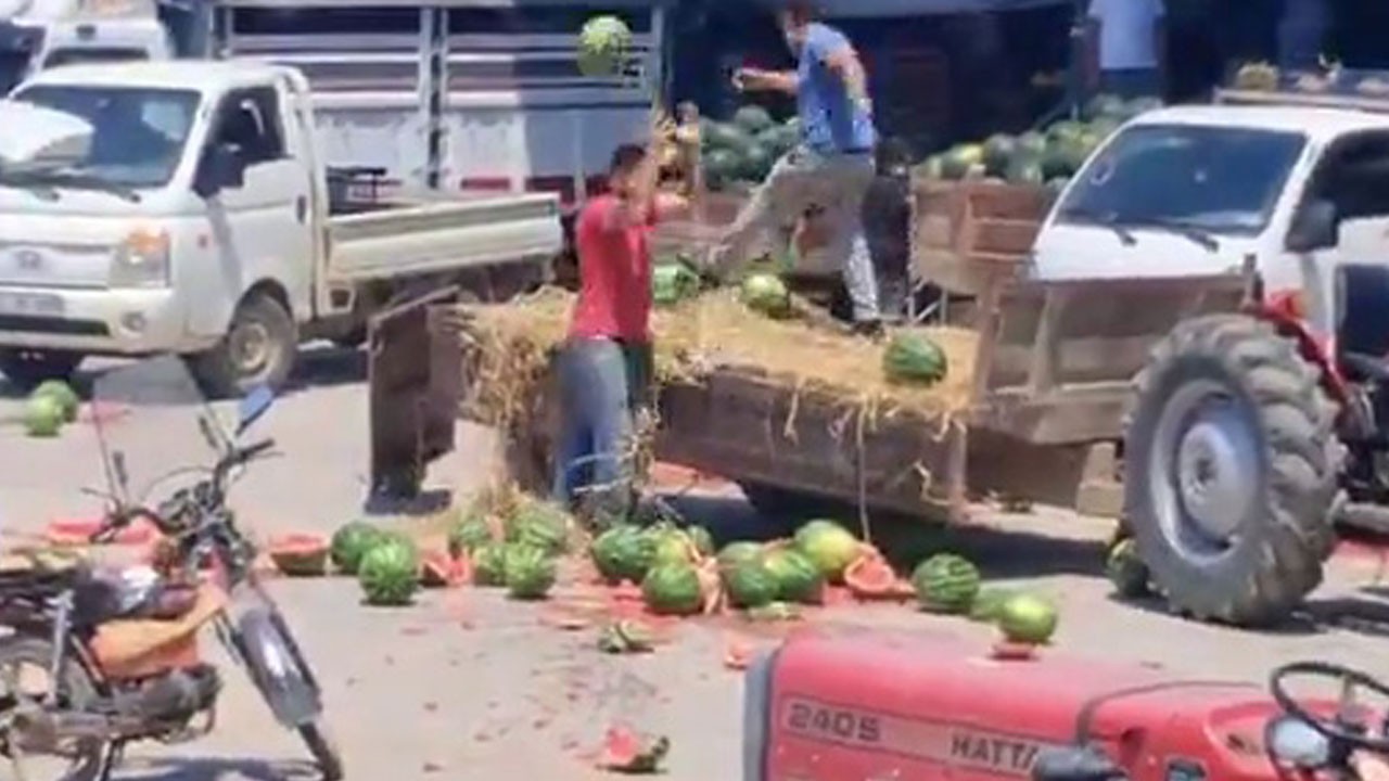 Karpuzları yere attı hakkında işlem başlatıldı
