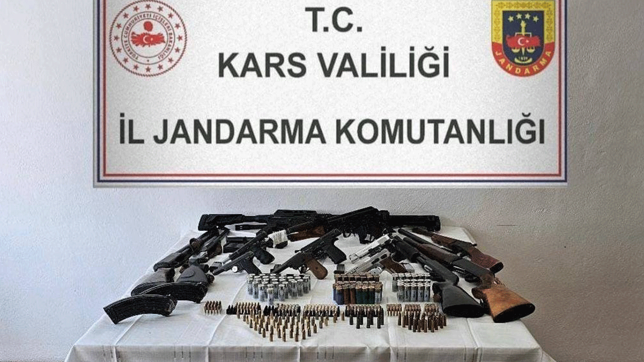 Kars Kağızman’da büyük operasyon! Çok sayıda silah ve mühimmat ele geçirildi