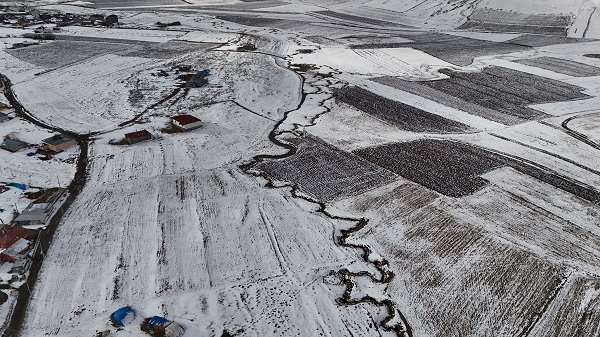 Kars’a kış geldi! Her yer bembeyaz