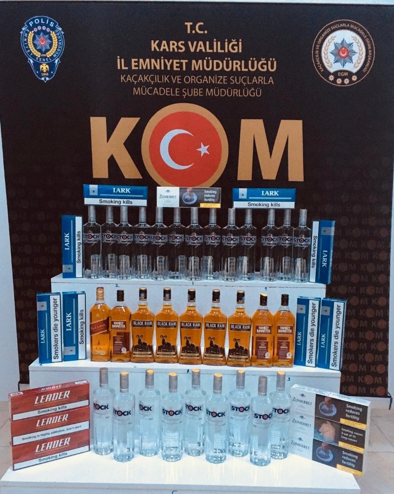 Kars’ta kaçak içki ele geçirildi 