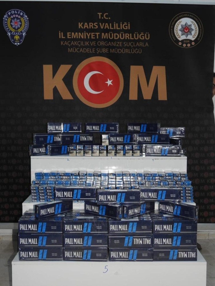 Kars’ta kaçak sigara ele geçirildi 