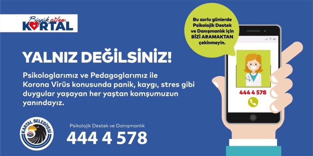 Kartal Belediyesi, pandemiye karşı ‘Psikolojik Destek Hattı’nı devreye soktu 