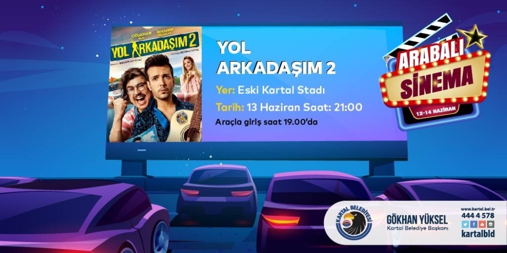 Kartal Belediyesi’nden arabalı sinema nostaljisi 