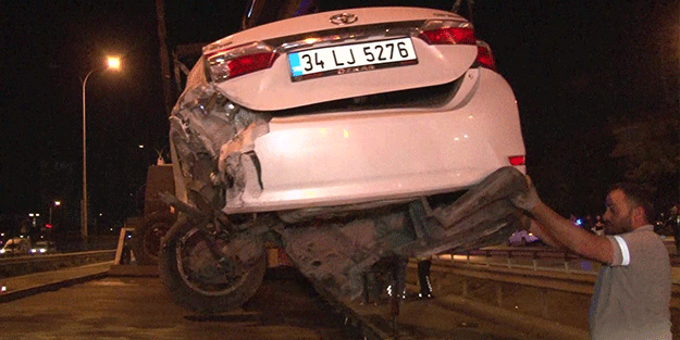 Kartal'da 5 aracın karıştığı zincirleme kazada 1 kişi yaralandı