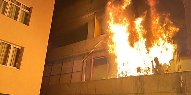 Kartal'da otoparkta yangın çıktı