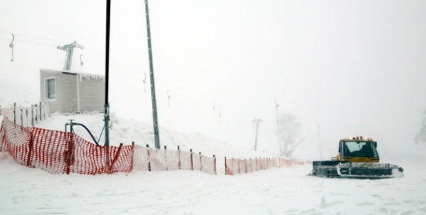 Kartalkaya'da tipi zor anlar yaşattı