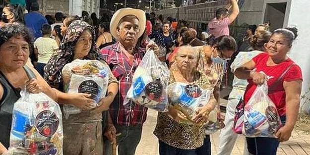 Kartel halka erzak dağıttı, yetkililer kayıtsız kaldı!