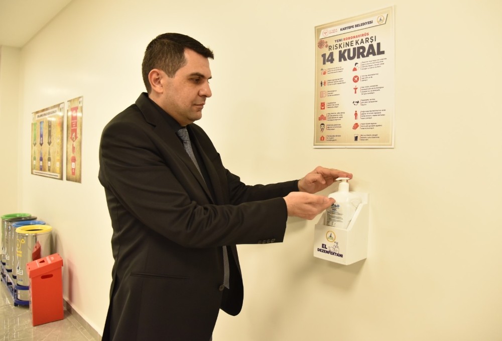 Kartepe Belediyesi’nde virüs önlemi 