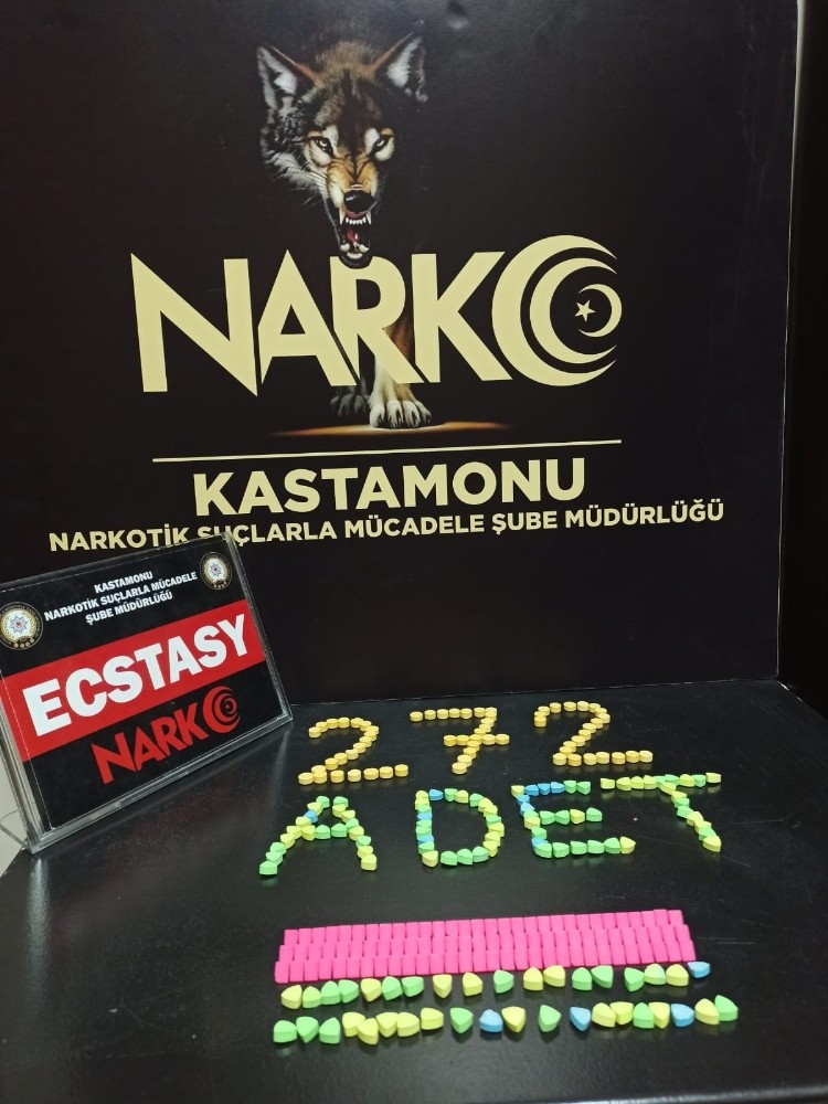 Kastamonu’da 272 adet ecstasy hap ele geçirildi 