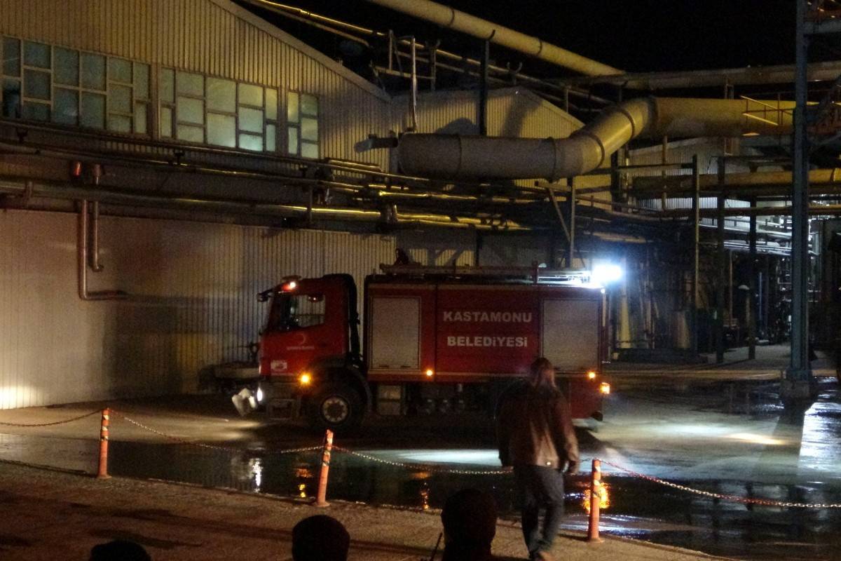 Kastamonu'da ağaç fabrikasında yangın