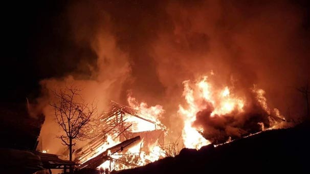 Kastamonu’da çıkan yangında 1 ev kül oldu