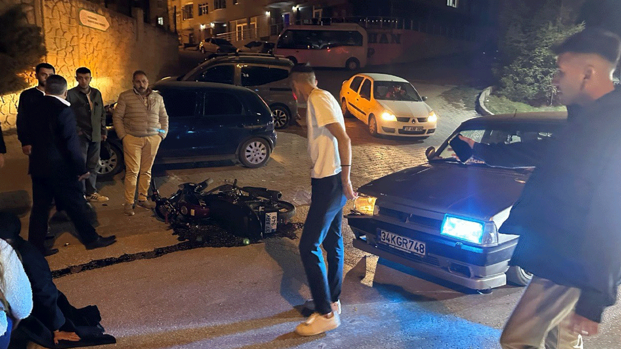 Kastamonu'da otomobil ile motosiklet çarpıştı! 2 kişi yaralandı
