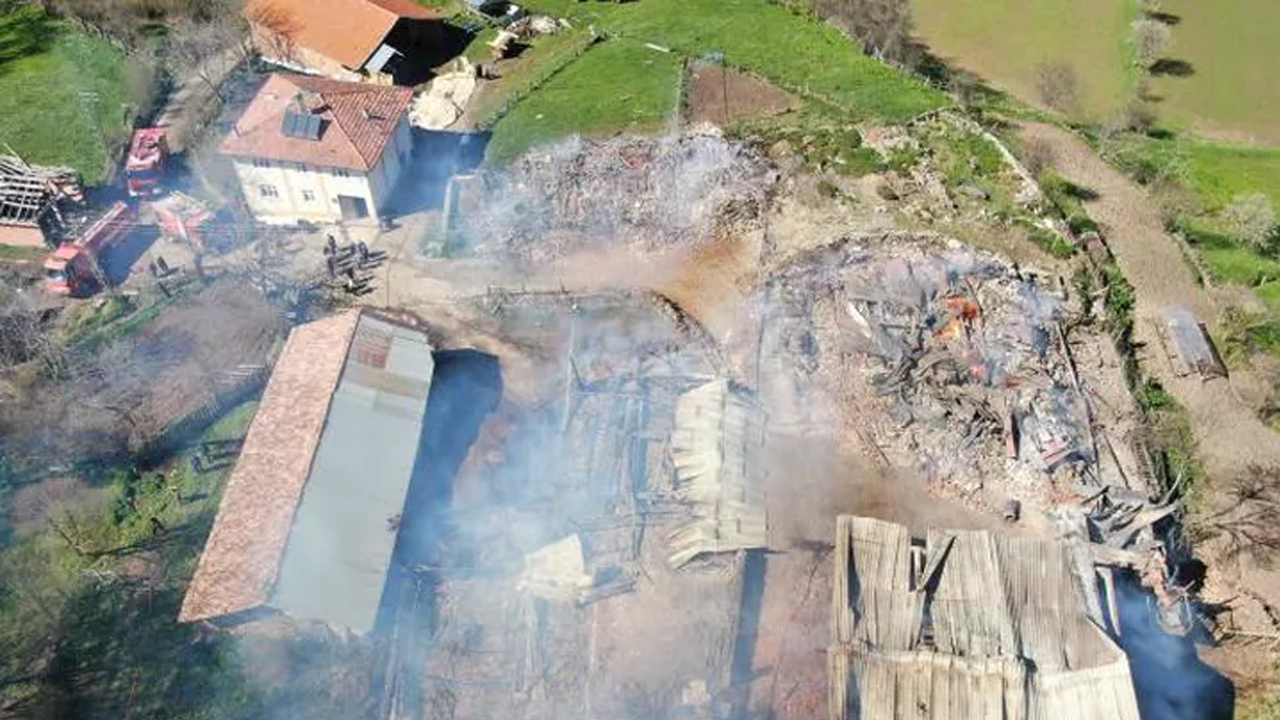 Kastamonu'da yangında 3 ev ile 3 ahır zarar gördü