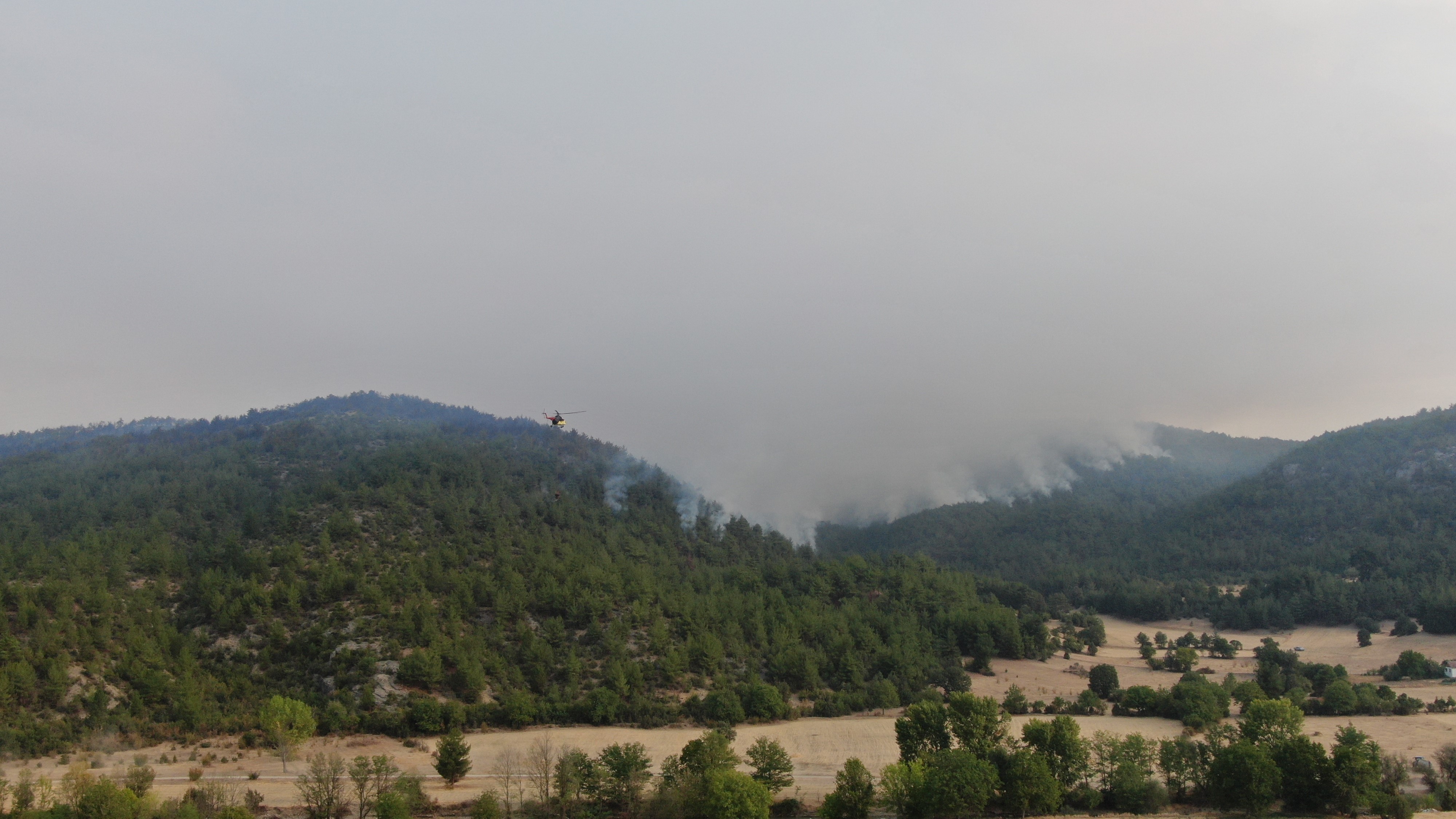 Kastamonu'daki orman yangınına müdahale böyle görüntülendi