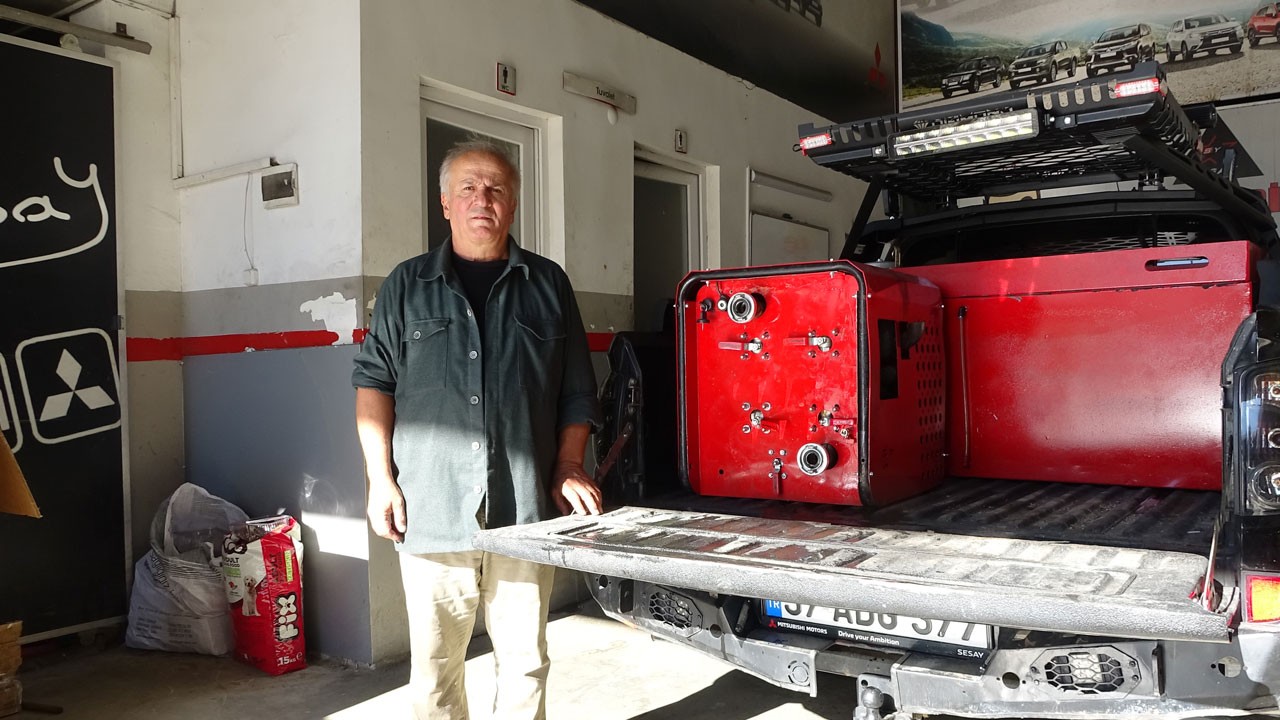 Kastamonulu ustadan ‘yangın ambulansı’! İlk 10 dakikada alevleri durduruyor