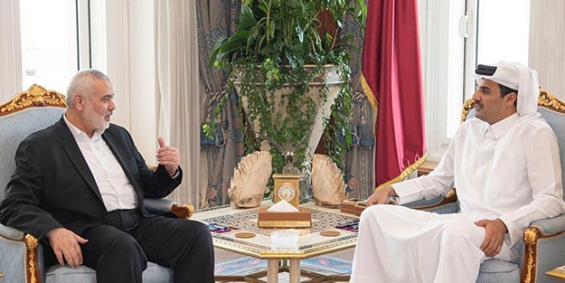 Katar Emiri Al Thani, Hamas lideri Haniye ile görüştü