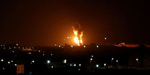 Katil devlet Gazze'ye hava saldırısı düzenledi