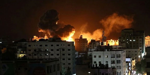 Katil İrail'in saldırısında 10 Filistinli öldü