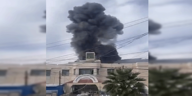 Katil İsrail yine hastane bombaladı!