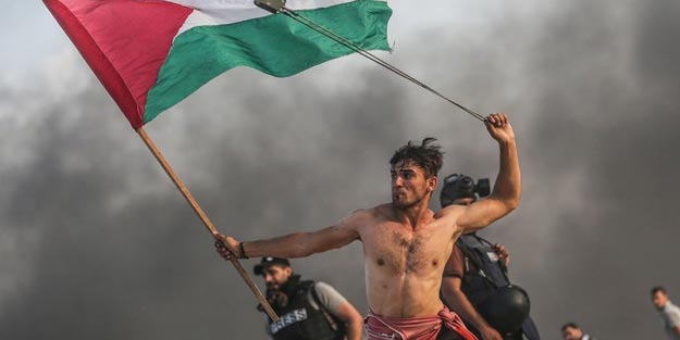 Katil İsrail’in yıkım planına protesto