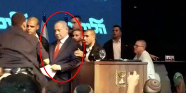 Netanyahu roket sesini duyunca tutuştu! Apar topar kaçtı