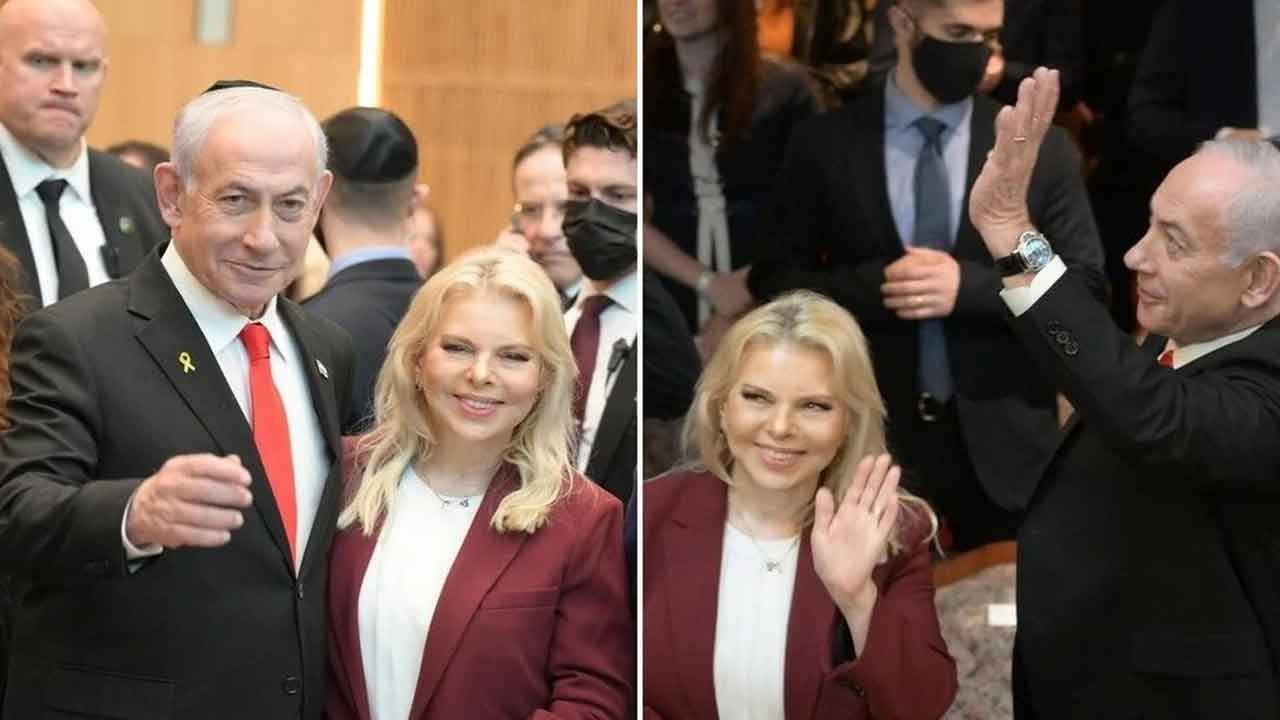 Katil Netanyahu'nun karısı mide bulandırdı