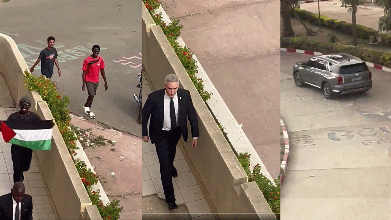 Katil Siyonistler hiçbir yerde istenmiyor! Senegalli öğrenciler İsrail Büyükelçisini okuldan kovdu