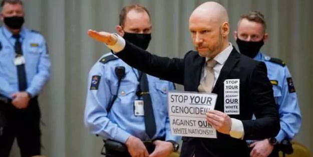 Katliam yapan Breivik’ten mahkemede Nazi selamı