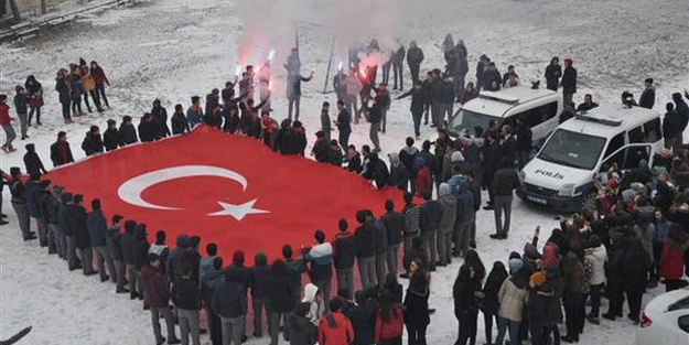 Kavgaya gelen polise şok