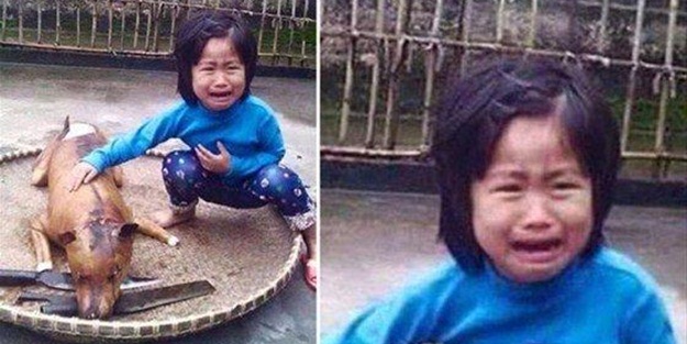 Kayıp köpeğini kızartılmış olarak buldu