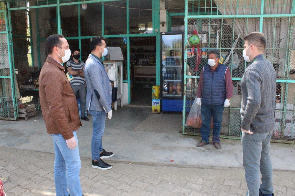 Kaymakam Almalı, karantina bölgesinde incelemelerde bulundu 