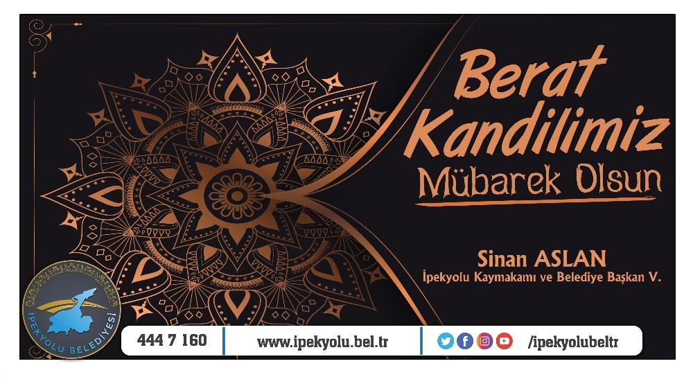Kaymakam Aslan’dan Berat Kandili mesajı 