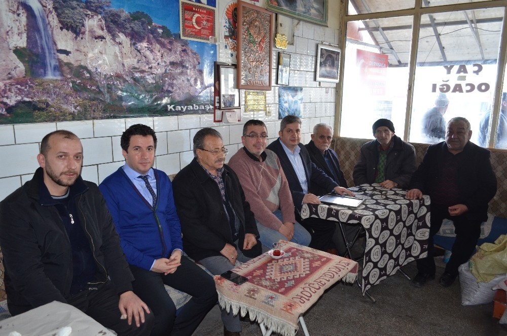 Kaymakam Şahin ve Başkan Altun, esnaf sofrasına konut oldu 
