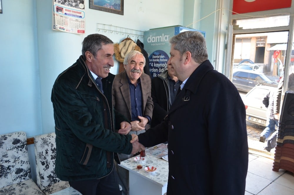 Kaymakam Şahin ve Başkan Altun esnafı ziyaret etti 