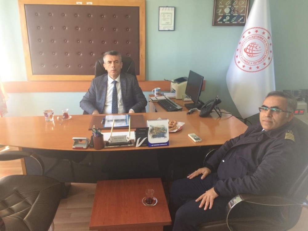 Kaymakam Sırmalı’dan Liman Başkanı Uykur’a “hayırlı olsun” ziyareti 
