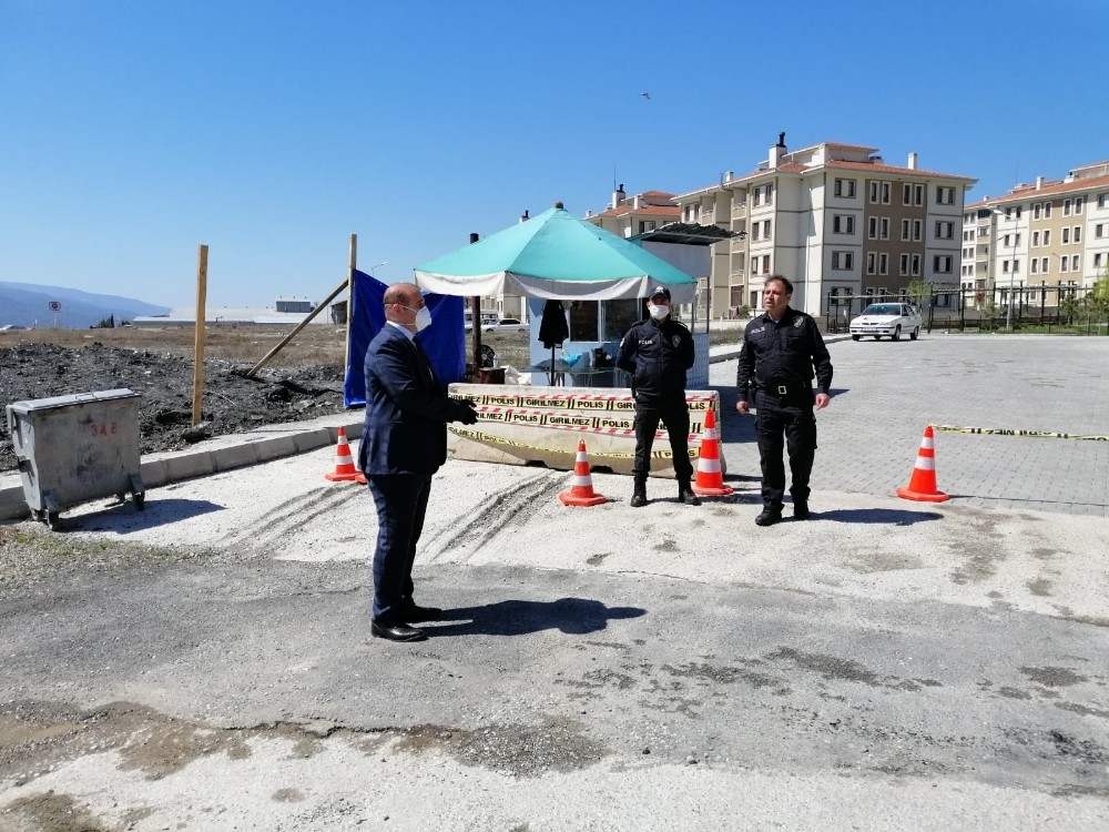 Kaymakam TOKİ’deki karantina tedbirlerini denetledi 