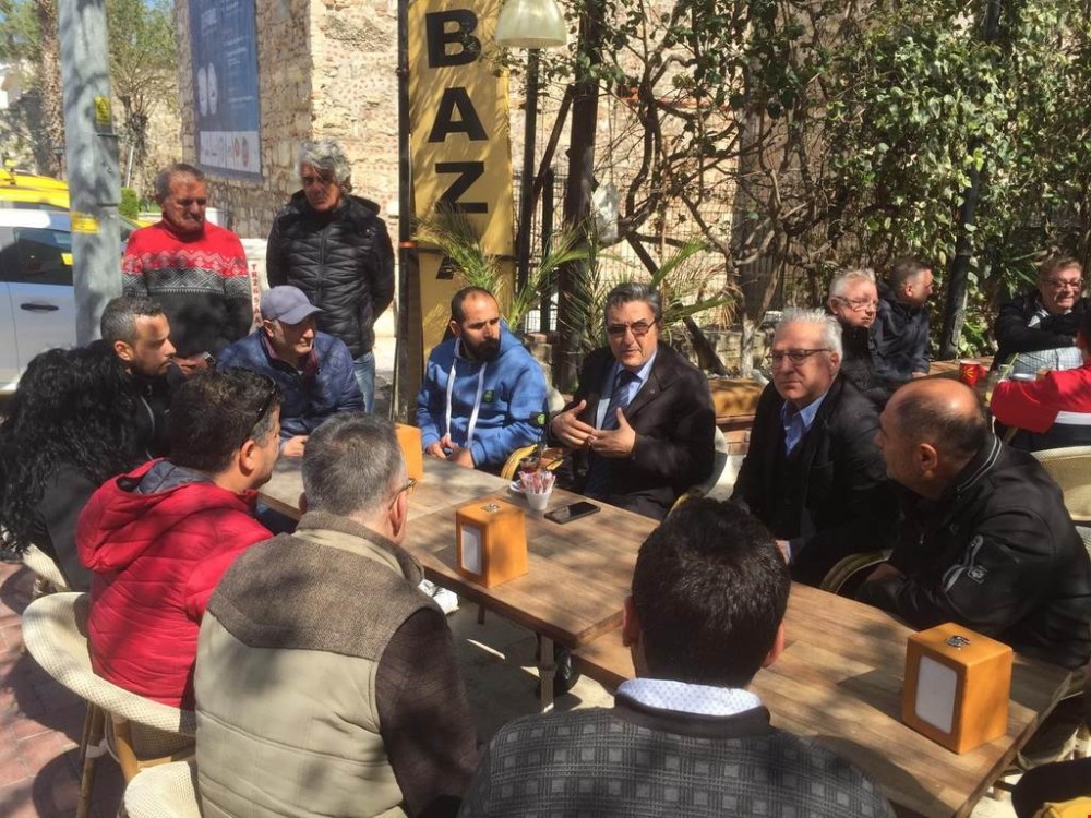 Kaymakam Yücel’den turistik çarşı esnafına ziyaret 